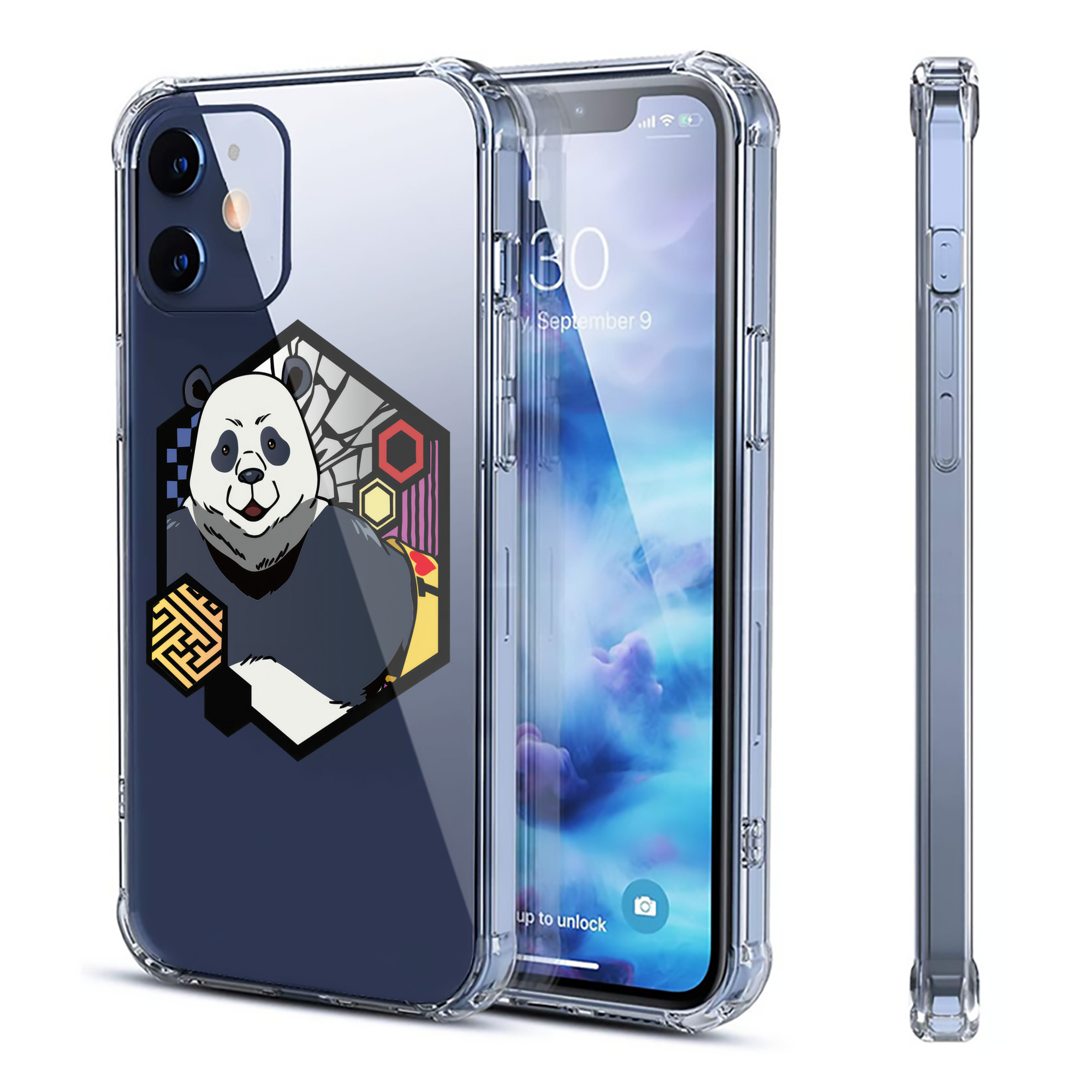 （画像用） 呪術廻戦 Jujutsu Kaisen 【iPhone 12シリーズ対応】透明スマホケース（クリアソフトケース）